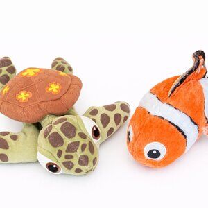 Disney Finding Nemo Plush Bundle | Nemo & Squirt Turtle Stuffed Animals
